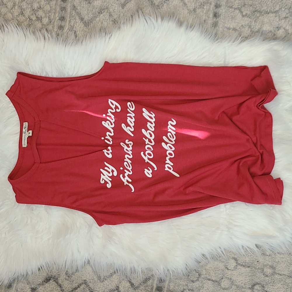 Express football tank with cute cut out